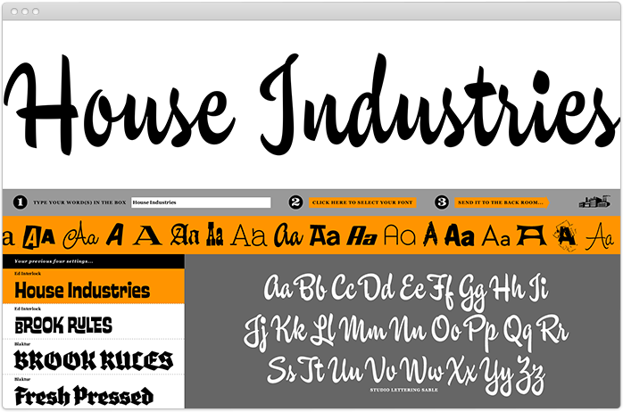 FreshPressed Lettering Interface